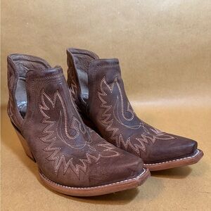 Brown Western Ankle Boots
